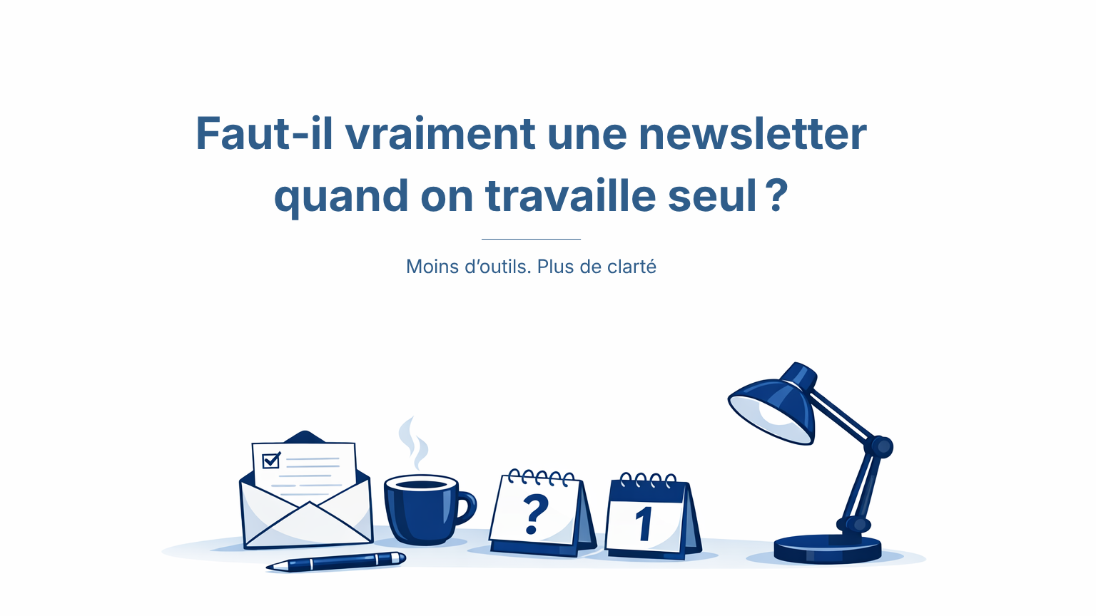 Illustration représentant le travail en solo et la question de l’utilité d’une newsletter.